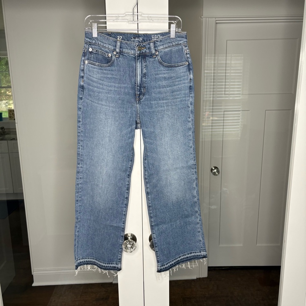 J. Crew High-rise Kickout Jean Rose Lark Blue - Picture 2 of 6